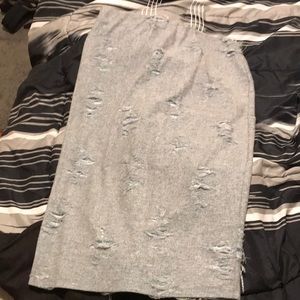 Pencil Skirt It’s to my knees.